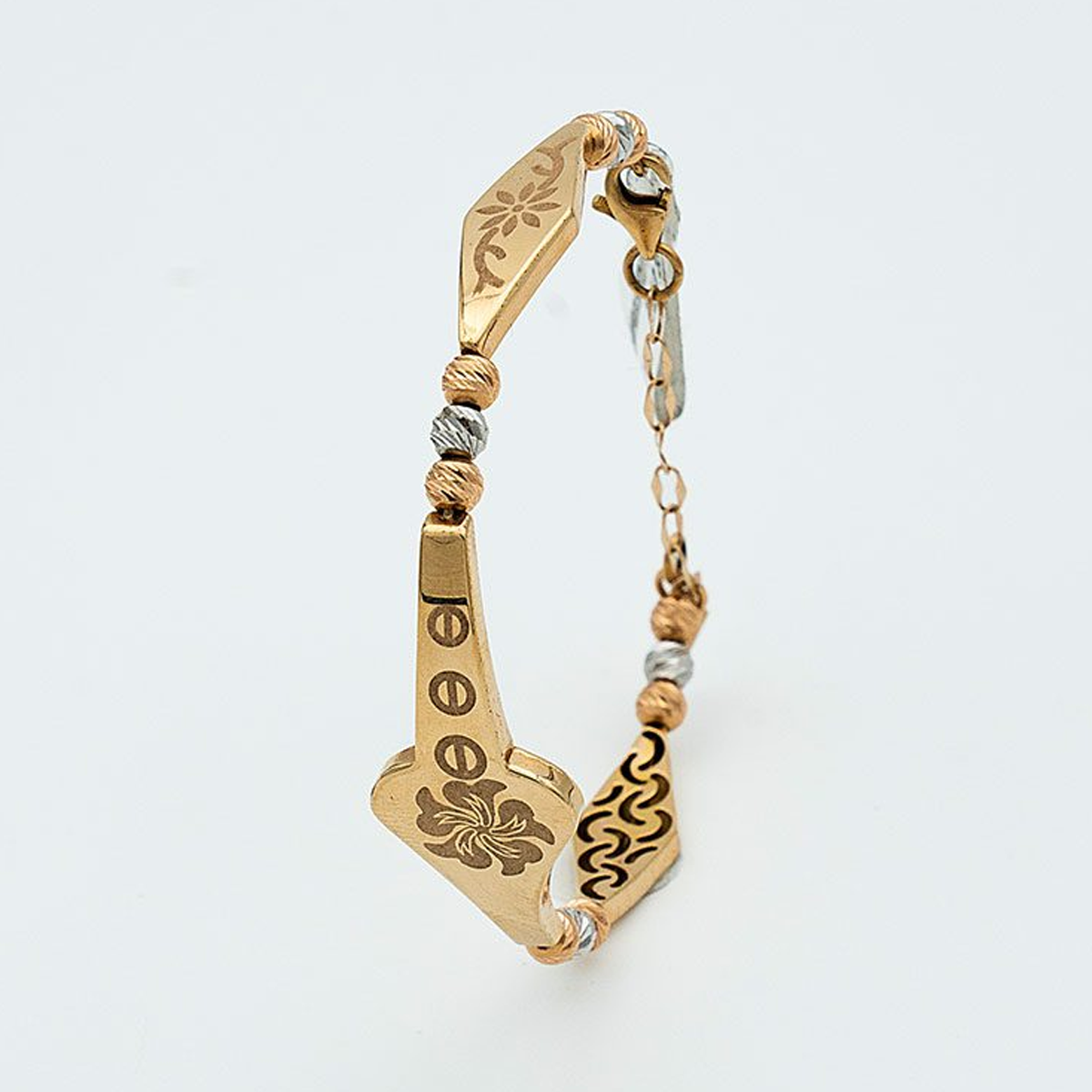 دستبند طلا زنانه گالری طلا عرفان مدل پشت زنجیری کد 0270-8.07 دستبند طلا زنانه گالری طلا عرفان مدل پشت زنجیری کد 0270-8.07