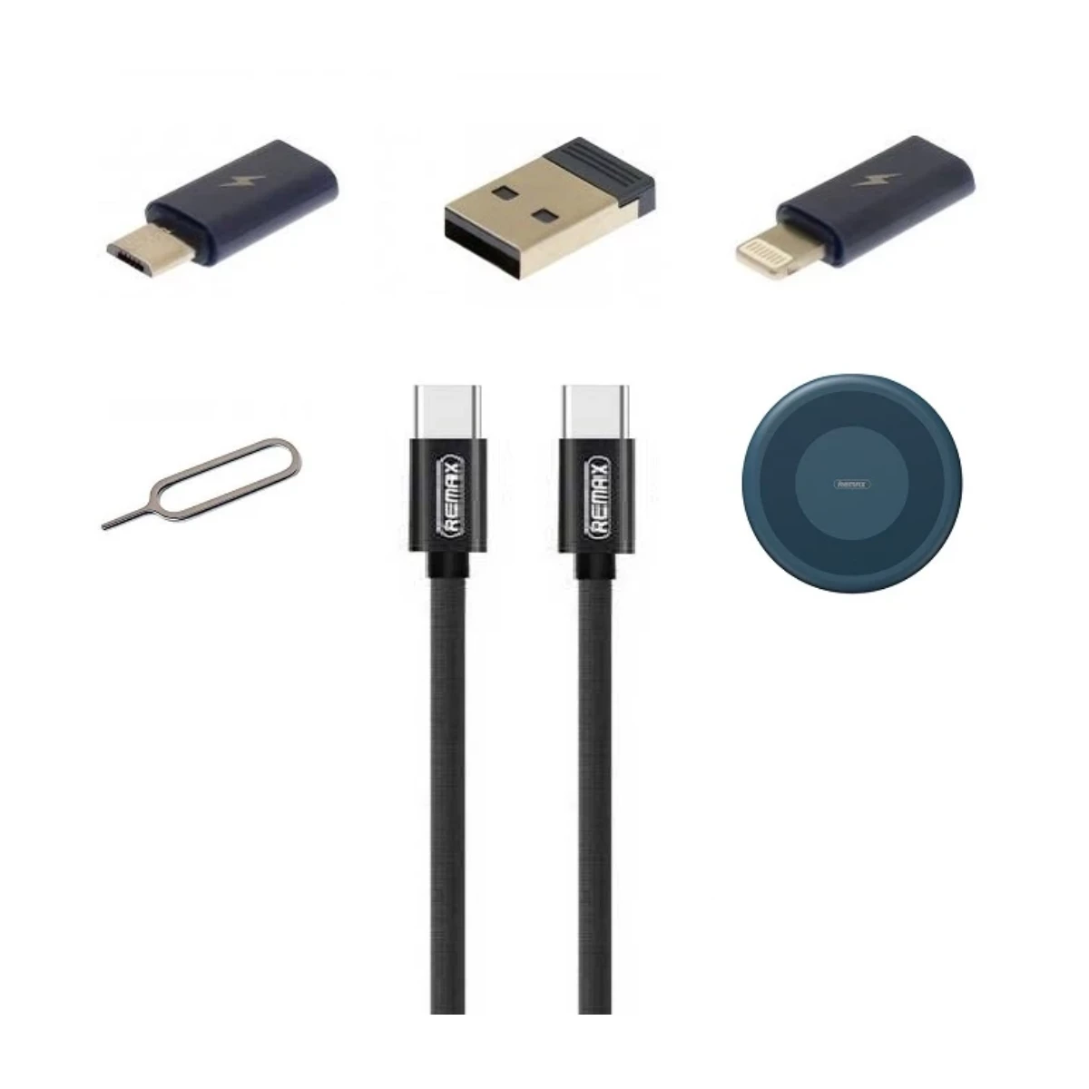 مجموعه لوازم جانبی موبایل ریمکس مدل RC-190-سفید مجموعه لوازم جانبی موبایل ریمکس مدل RC-190-سفید