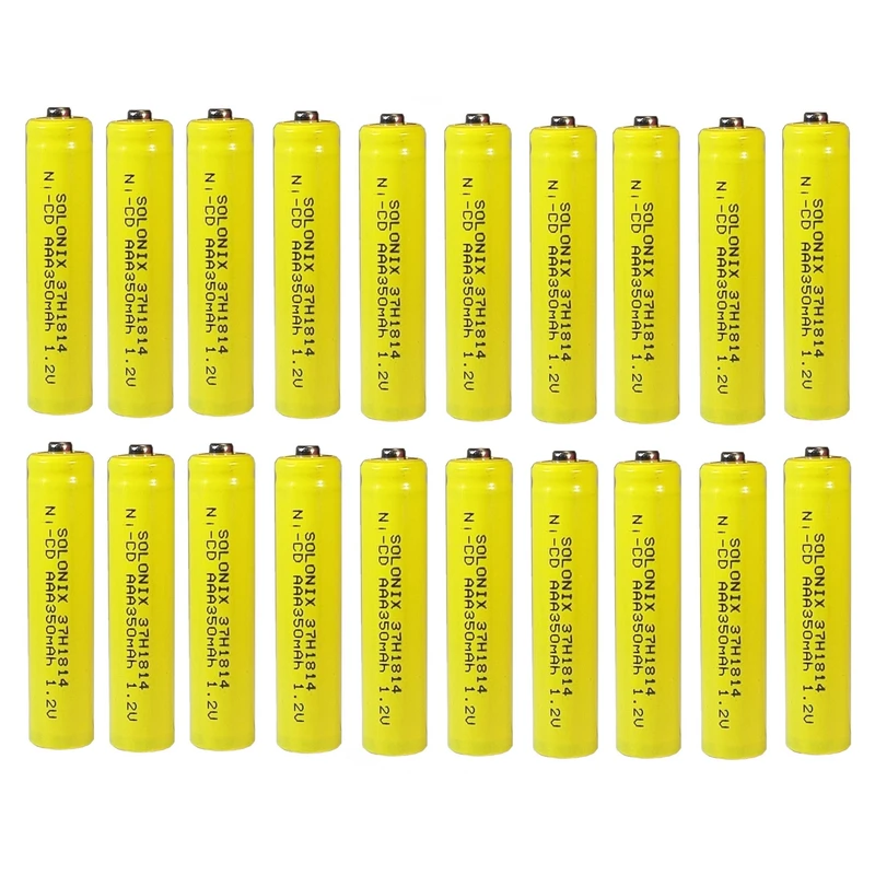 باتری شارژی قلمی سولونیکس مدل صنعتی Ni-Cd مجموعه 20 عددی باتری شارژی قلمی سولونیکس مدل صنعتی Ni-Cd مجموعه 20 عددی