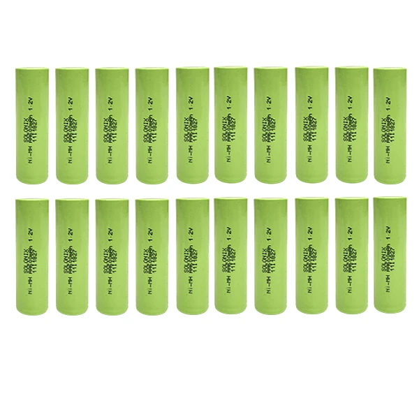 باتری قلمی قابل شارژ سولونیکس مدل Ni-MH صنعتی 600mAh بسته 20 عددی-سبز باتری قلمی قابل شارژ سولونیکس مدل Ni-MH صنعتی 600mAh بسته 20 عددی-سبز