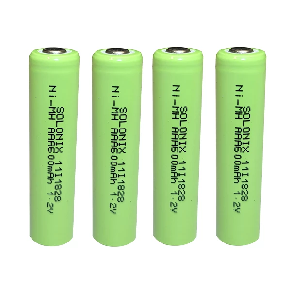 باتری نیم قلمی قابل شارژ سولونیکس مدل Ni-MH 600mAh FLAT مجموعه 4 عددی-سبز باتری نیم قلمی قابل شارژ سولونیکس مدل Ni-MH 600mAh FLAT مجموعه 4 عددی-سبز