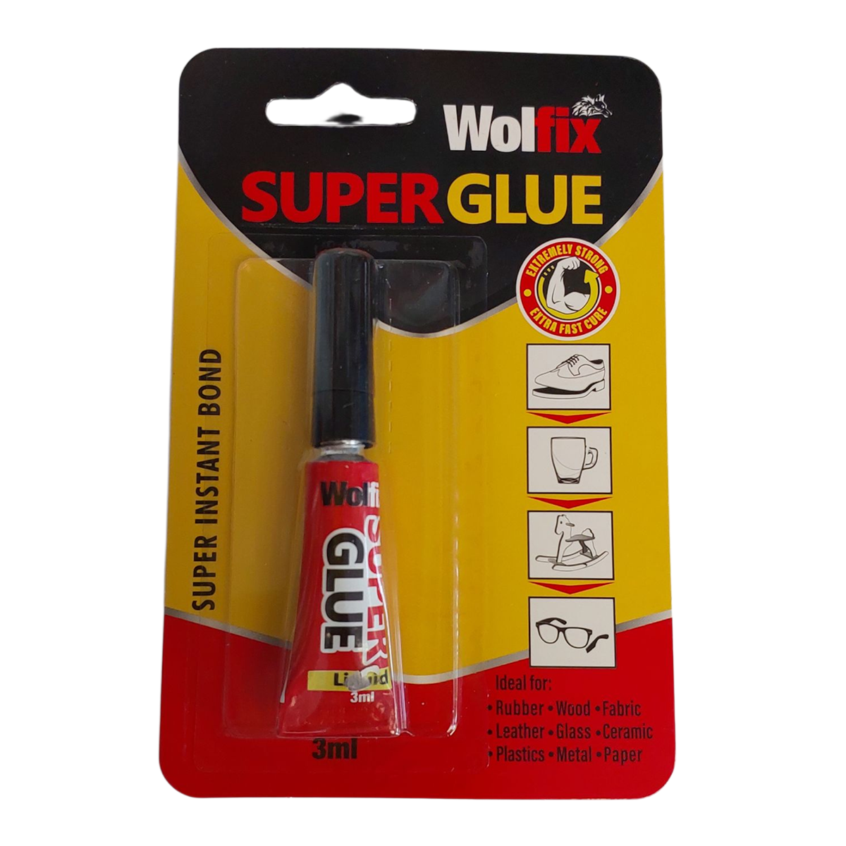 چسب قطره ای ولفیکس مدل SUPER GLUE مجموعه 12 عددی