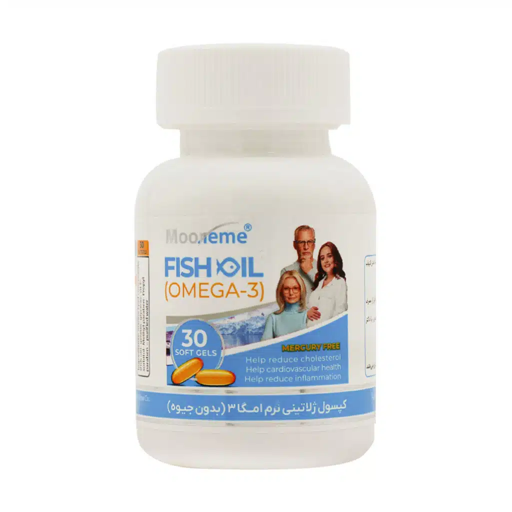 کپسول امگا 3 بدون جیوه مونم اکسیر آفرین آریا 30 عدد کپسول امگا 3 بدون جیوه مونم اکسیر آفرین آریا 30 عدد