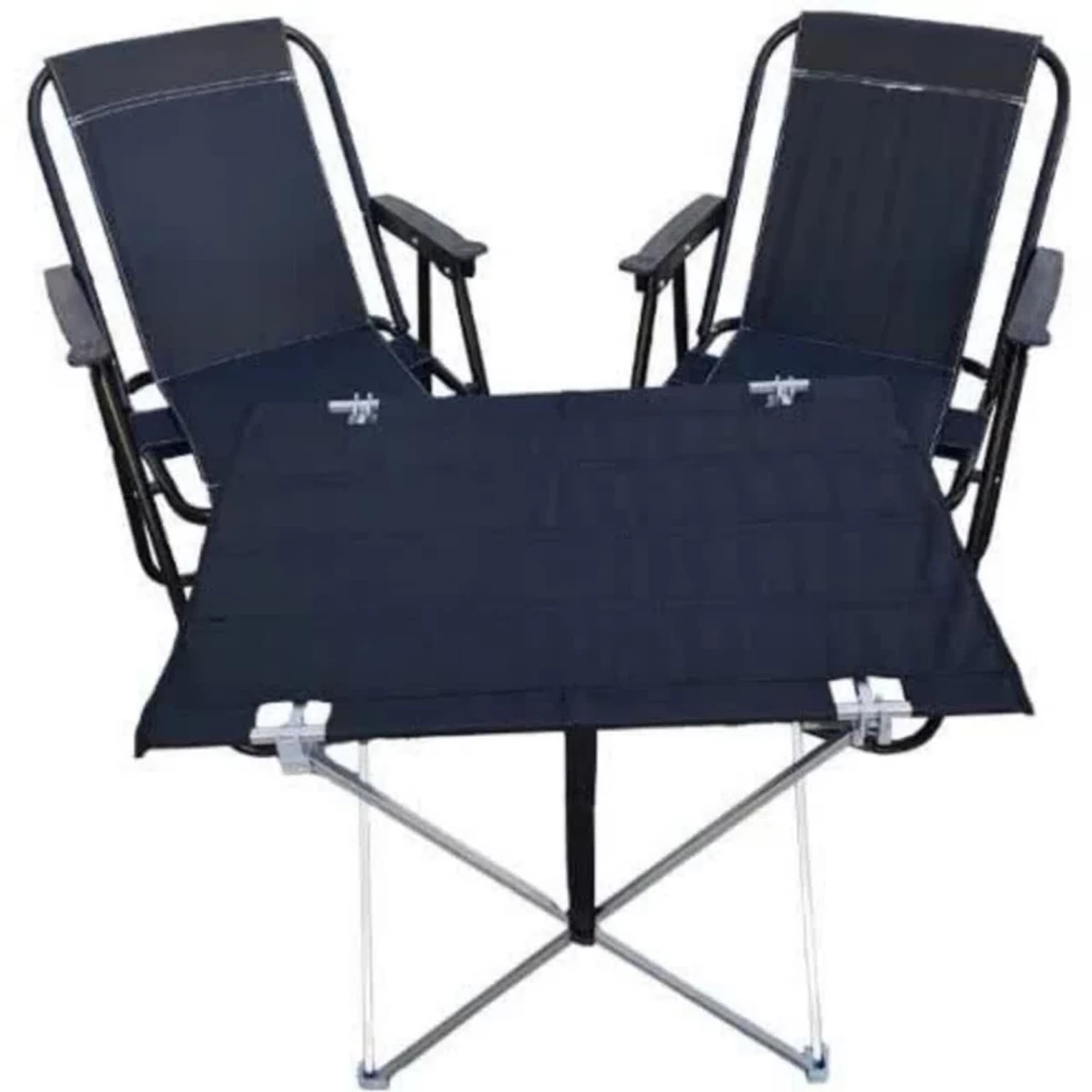 ست میز و صندلی سفری تاشو کد K003 مجموعه 3 عددی-مشکی