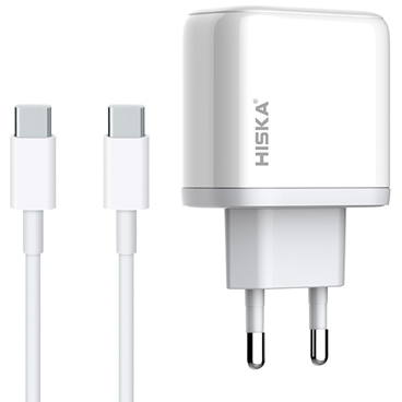 شارژر دیواری هیسکا مدل H-108 به همراه کابل تبدیل USB-C-سفید شارژر دیواری هیسکا مدل H-108 به همراه کابل تبدیل USB-C-سفید