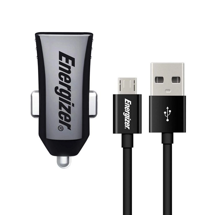 شارژر فندکی انرجایزر مدل DCA1ACMC3 به همراه کابل MicroUSB شارژر فندکی انرجایزر مدل DCA1ACMC3 به همراه کابل MicroUSB