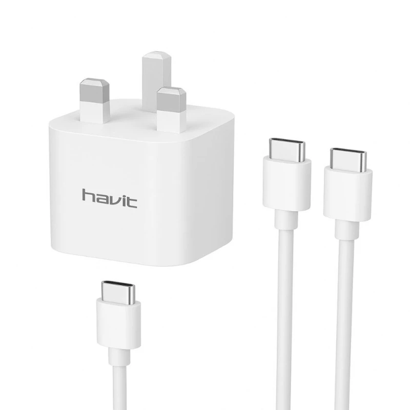 شارژر دیواری هویت مدل ST712 به همراه کابل دو سر تایپ سی به توان 20 وات -سفید شارژر دیواری هویت مدل ST712 به همراه کابل دو سر تایپ سی به توان 20 وات -سفید