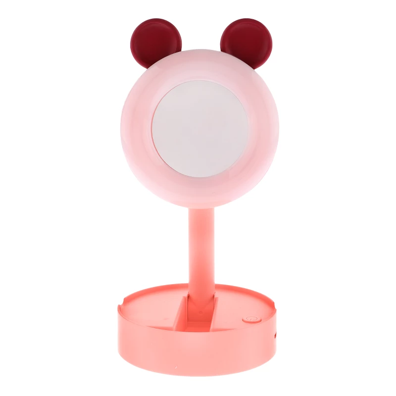 آینه آرایشی رینگ لایت دار مدل S-04-صورتی آینه آرایشی رینگ لایت دار مدل S-04-صورتی