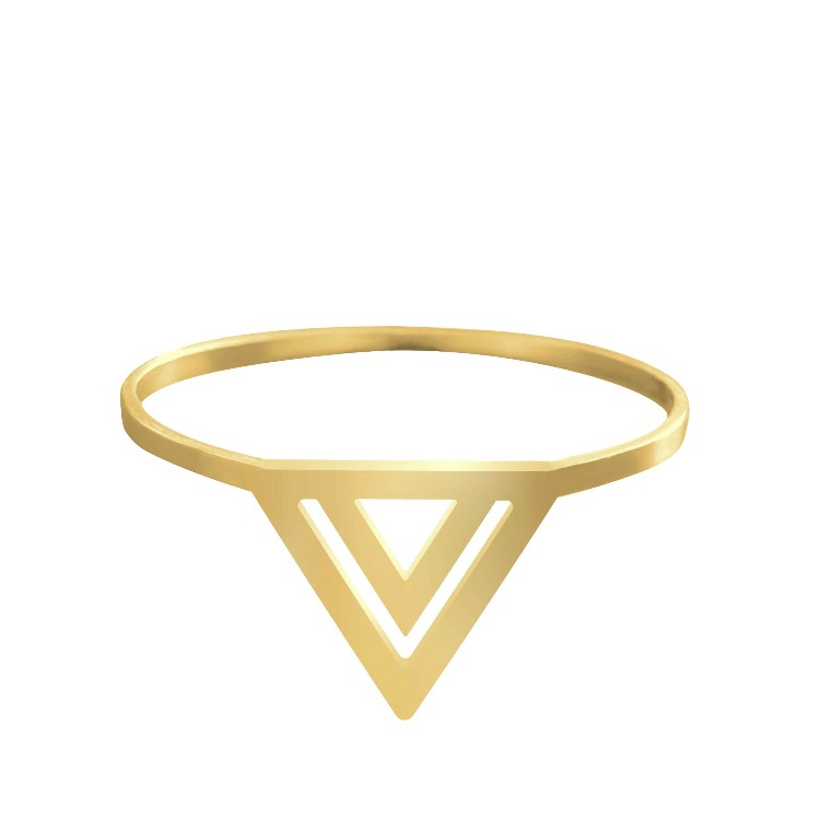 انگشتر طلا زنانه شمیم گلد گالری کد AA 96 طرح مثلث انگشتر طلا زنانه شمیم گلد گالری کد AA 96 طرح مثلث