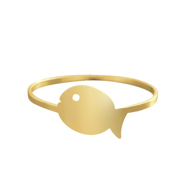 انگشتر طلا 18 عیار زنانه شمیم گلد گالری کد AA 89 طرح ماهی کوچولو انگشتر طلا 18 عیار زنانه شمیم گلد گالری کد AA 89 طرح ماهی کوچولو