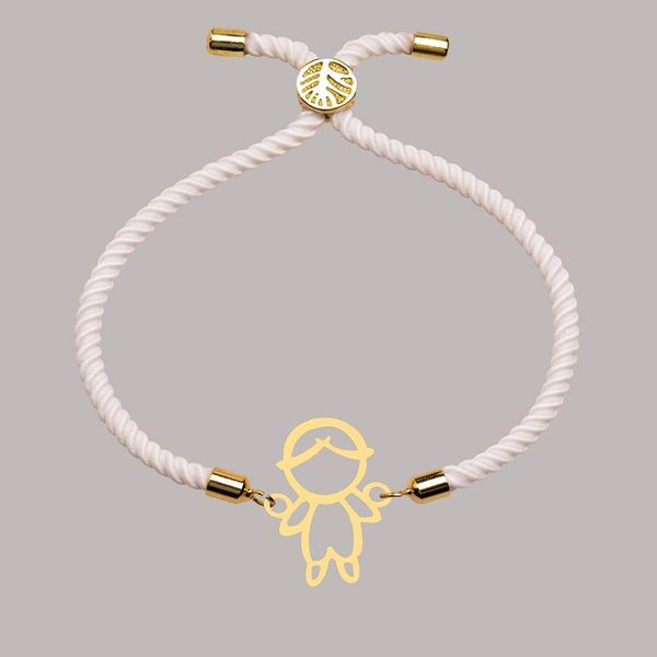 دستبند طلا 18 عیار دخترانه شمیم گلد گالری مدل پسر بچه کد 635 دستبند طلا 18 عیار دخترانه شمیم گلد گالری مدل پسر بچه کد 635