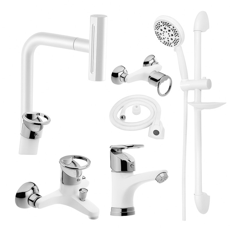 ست شیرآلات توفیق مدل النگویی آبشاری چهارحالته مجموعه 6 عددی