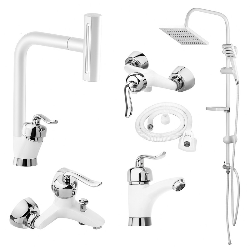 ست شیرآلات توفیق مدل قجری آبشاری چهارحالته مجموعه 6 عددی ست شیرآلات توفیق مدل قجری آبشاری چهارحالته مجموعه 6 عددی