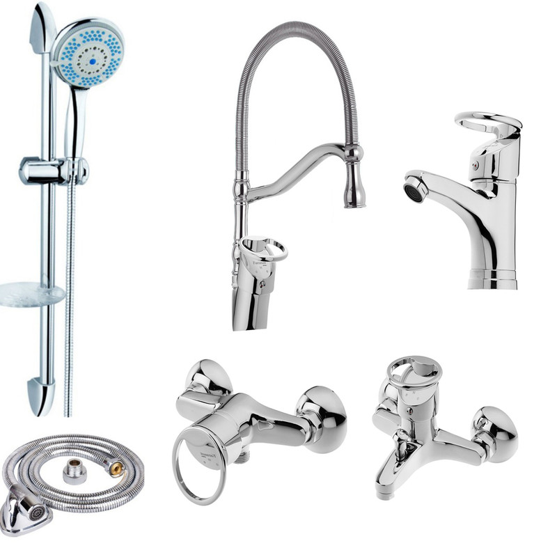 ست شیرآلات توفیق مدل النگویی فنری مجموعه 6 عددی