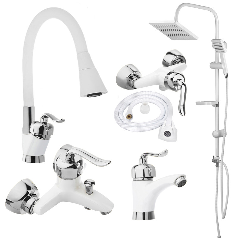 ست شیرآلات شیرآلات بهداشتی و ساختمانی توفیق مدل قجری شیپوری مجموعه 6 عددی