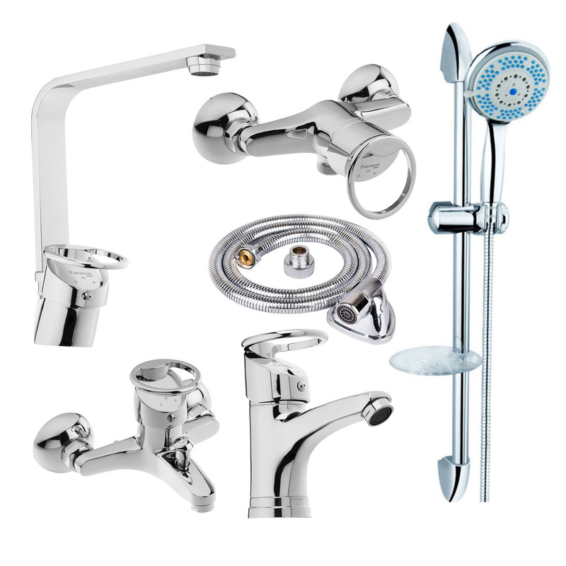 ست شیرالات شیر آلات بهداشتی و ساختمانی توفیق مدل تنسو النگویی مجموعه 6 عددی ست شیرالات شیر آلات بهداشتی و ساختمانی توفیق مدل تنسو النگویی مجموعه 6 عددی