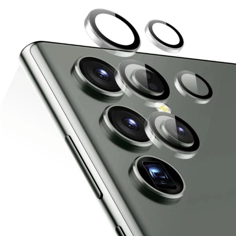 محافظ لنز دوربین شیشه ای اوجی مدل Crystal Shield مناسب برای گوشی موبایل سامسونگ Galaxy S23 Ultra-نقره ای محافظ لنز دوربین شیشه ای اوجی مدل Crystal Shield مناسب برای گوشی موبایل سامسونگ Galaxy S23 Ultra-نقره ای