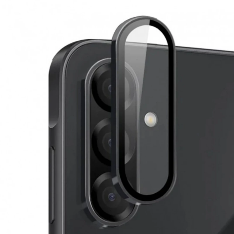 محافظ لنز دوربین شیشه ای اوجی مدل Crystal Shield مناسب برای گوشی موبایل سامسونگ Galaxy A36-نقره ای