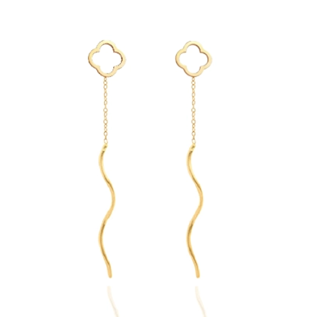 گوشواره طلا زنانه اپال گلد مدل ویزی ونکلیف توخالی گوشواره طلا زنانه اپال گلد مدل ویزی ونکلیف توخالی