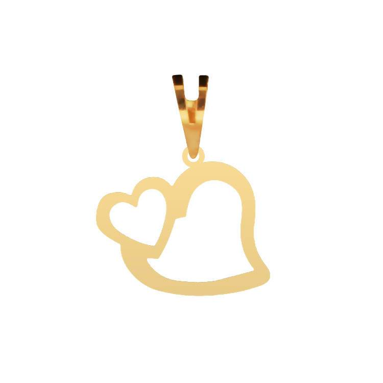 آویز گردنبند طلا عیار 750 شمیم گلد گالری مدل قلب کد P-112