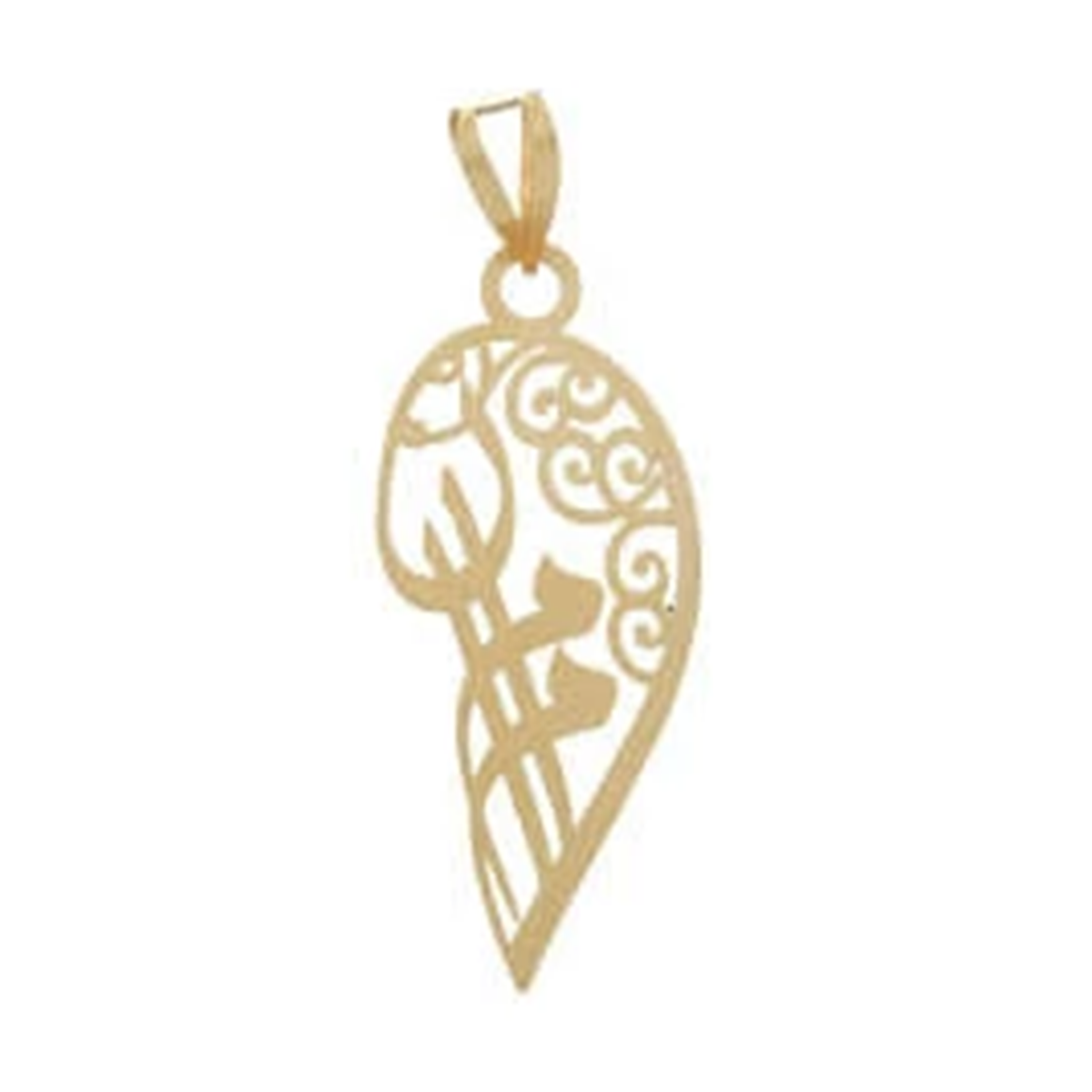 آویز گردنبند طلا 18عیار شمیم گلد گالری طرح مامان مدل SG024