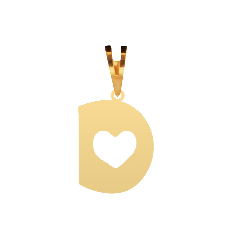 آویز گردنبند طلا 750 عیار شمیم گلد گالری کد حرف D و قلب کد P-98 آویز گردنبند طلا 750 عیار شمیم گلد گالری کد حرف D و قلب کد P-98
