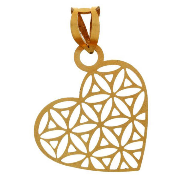 آویز گردنبند طلا 18 عیار شمیم گلد گالری طرح قلب مدل SG176