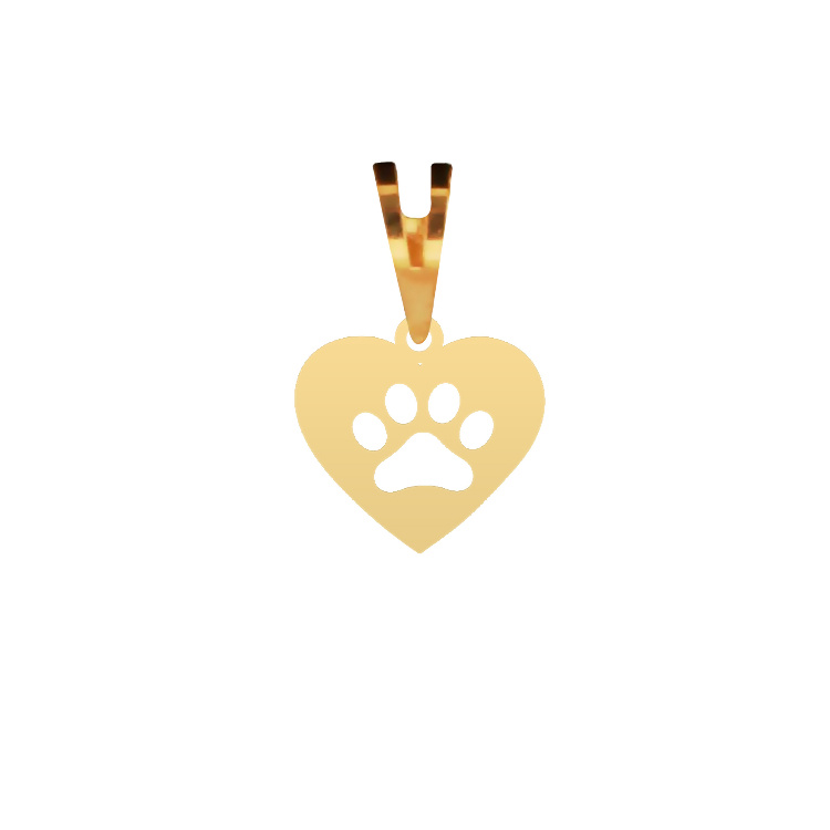 آویز گردنبند طلا عیار 750 شمیم گلد گالری طرح رد عشق کد P-170