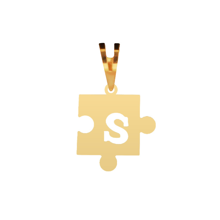 آویز گردنبند طلا عیار 750 شمیم گلد گالری طرح پازل حرف S کد P-141 آویز گردنبند طلا عیار 750 شمیم گلد گالری طرح پازل حرف S کد P-141