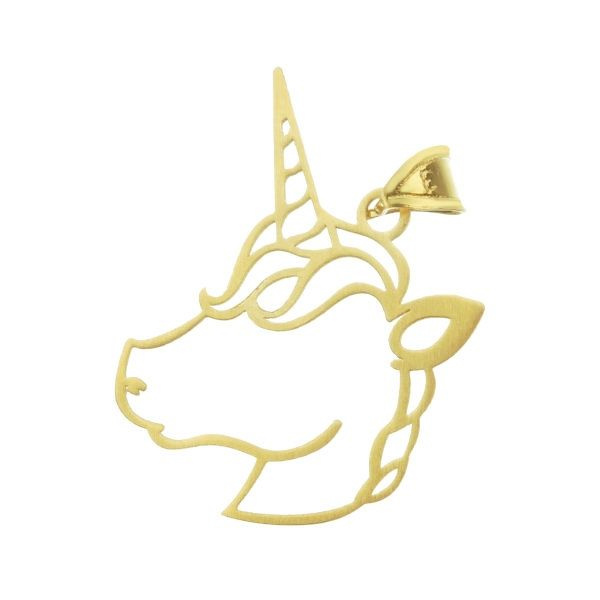 آویز گردنبند طلا 18 عیار شمیم گلد گالری طرح تک شاخ کد UN029 آویز گردنبند طلا 18 عیار شمیم گلد گالری طرح تک شاخ کد UN029