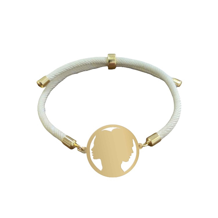 دستبند طلا 18 عیار زنانه شمیم گلد گالری طرح مینیمال زن و مرد کد D6-37