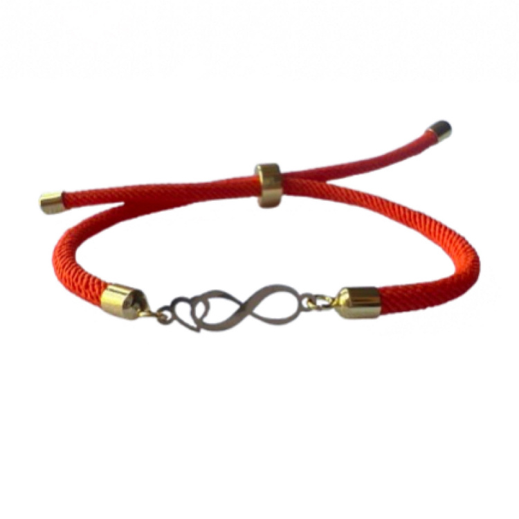 دستبند طلا 18 عیار زنانه شمیم گلد گالری کد قلب و بینهایت مینیمال S-129