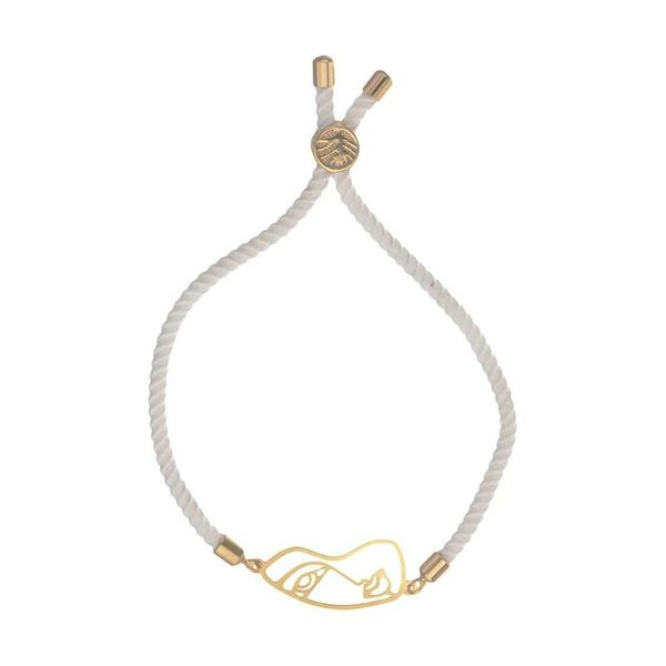 دستبند طلا 18 عیار زنانه شمیم گلد گالری مدل نیم رخ E601 دستبند طلا 18 عیار زنانه شمیم گلد گالری مدل نیم رخ E601