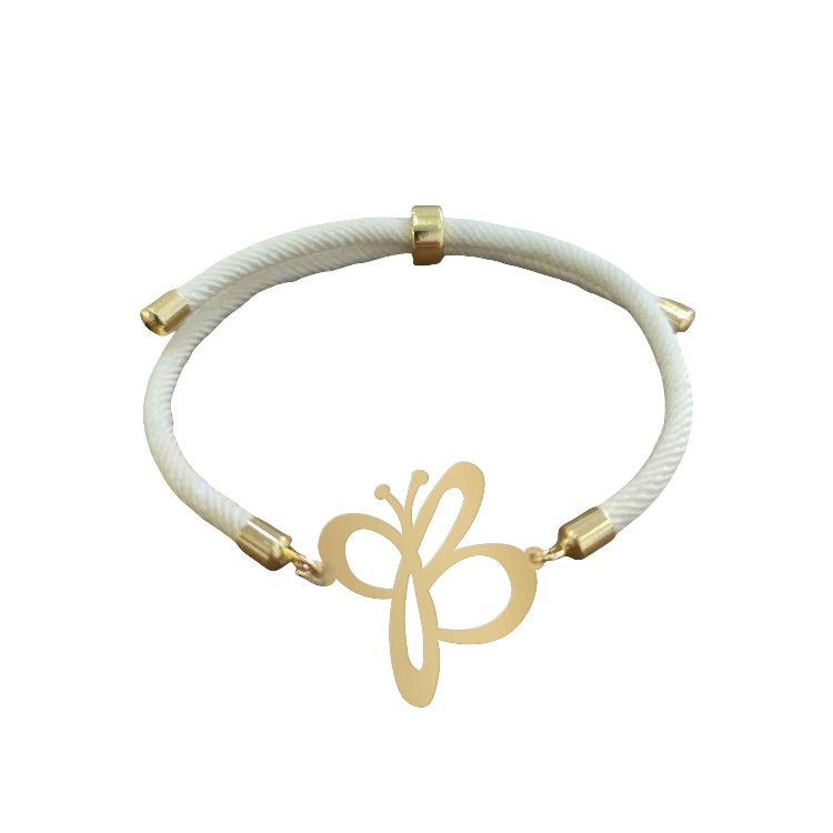 دستبند طلا 18 عیار زنانه شمیم گلد گالری طرح پروانه کد D5-37 دستبند طلا 18 عیار زنانه شمیم گلد گالری طرح پروانه کد D5-37