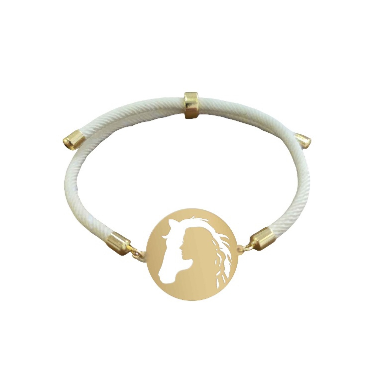 دستبند طلا 18 عیار زنانه شمیم گلد گالری مدل دختر و اسب کد D15-37 دستبند طلا 18 عیار زنانه شمیم گلد گالری مدل دختر و اسب کد D15-37