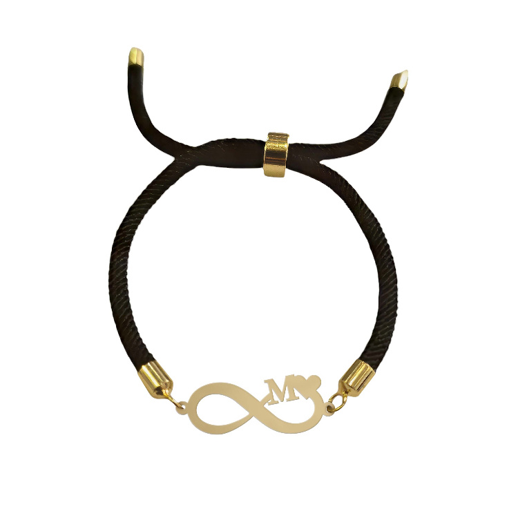 دستبند طلا 18 عیار زنانه شمیم گلد گالری کد بینهایت و حرف M کد D70-2 دستبند طلا 18 عیار زنانه شمیم گلد گالری کد بینهایت و حرف M کد D70-2