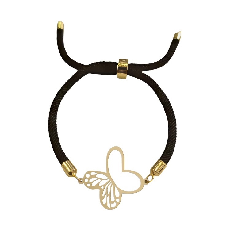 دستبند طلا 18 عیار زنانه شمیم گلد گالری مدل مینیمال پروانه کد D21-21 دستبند طلا 18 عیار زنانه شمیم گلد گالری مدل مینیمال پروانه کد D21-21