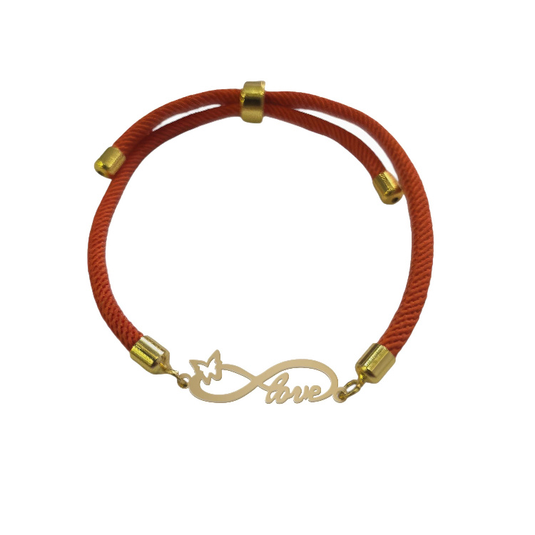 دستبند طلا 18 عیار زنانه شمیم گلد گالری مدل بینهایت و لاو کد D60-16 دستبند طلا 18 عیار زنانه شمیم گلد گالری مدل بینهایت و لاو کد D60-16