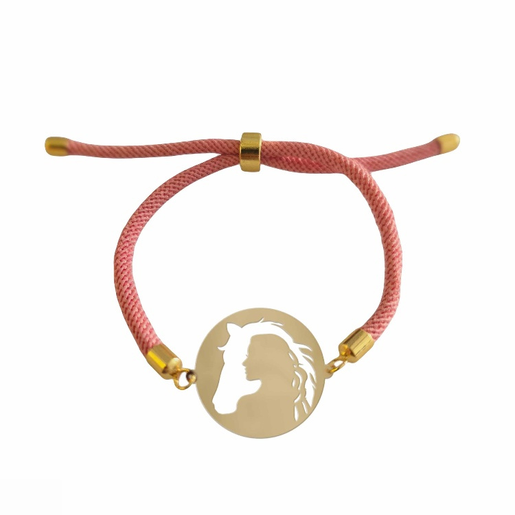 دستبند طلا 18 عیار زنانه شمیم گلد گالری مدل دختر و اسب کد D15-33 دستبند طلا 18 عیار زنانه شمیم گلد گالری مدل دختر و اسب کد D15-33