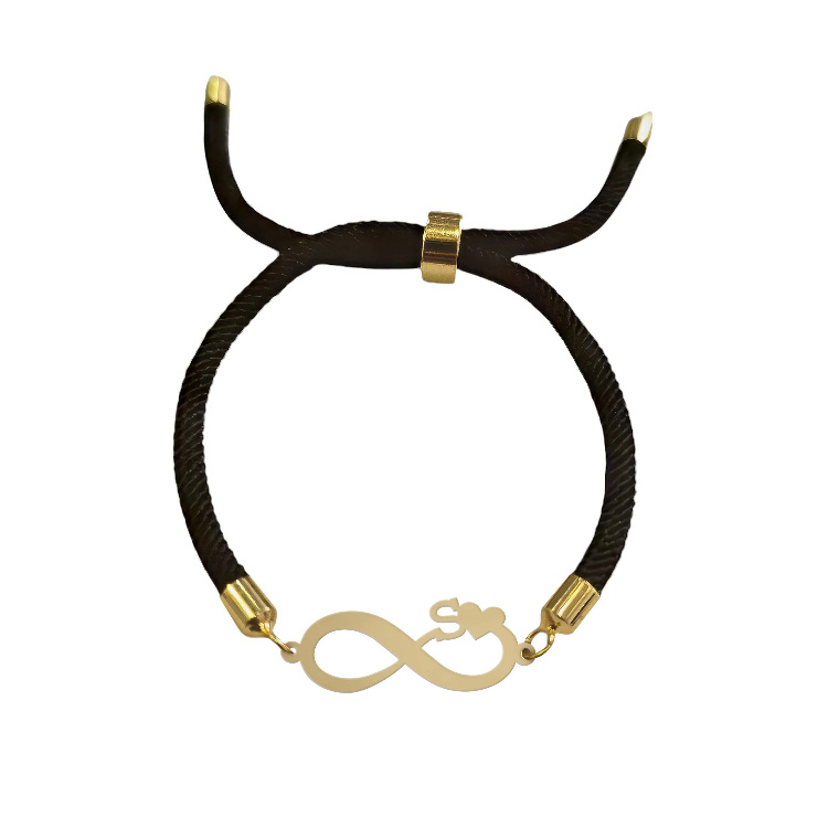 دستبند طلا 18 عیار زنانه شمیم گلد گالری طرح بینهایت و حرف S کد H32 دستبند طلا 18 عیار زنانه شمیم گلد گالری طرح بینهایت و حرف S کد H32