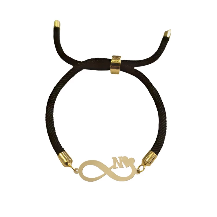 دستبند طلا 18 عیار زنانه شمیم گلد گالری مدل بینهایت و حرف N کد D64-2-0.10 دستبند طلا 18 عیار زنانه شمیم گلد گالری مدل بینهایت و حرف N کد D64-2-0.10