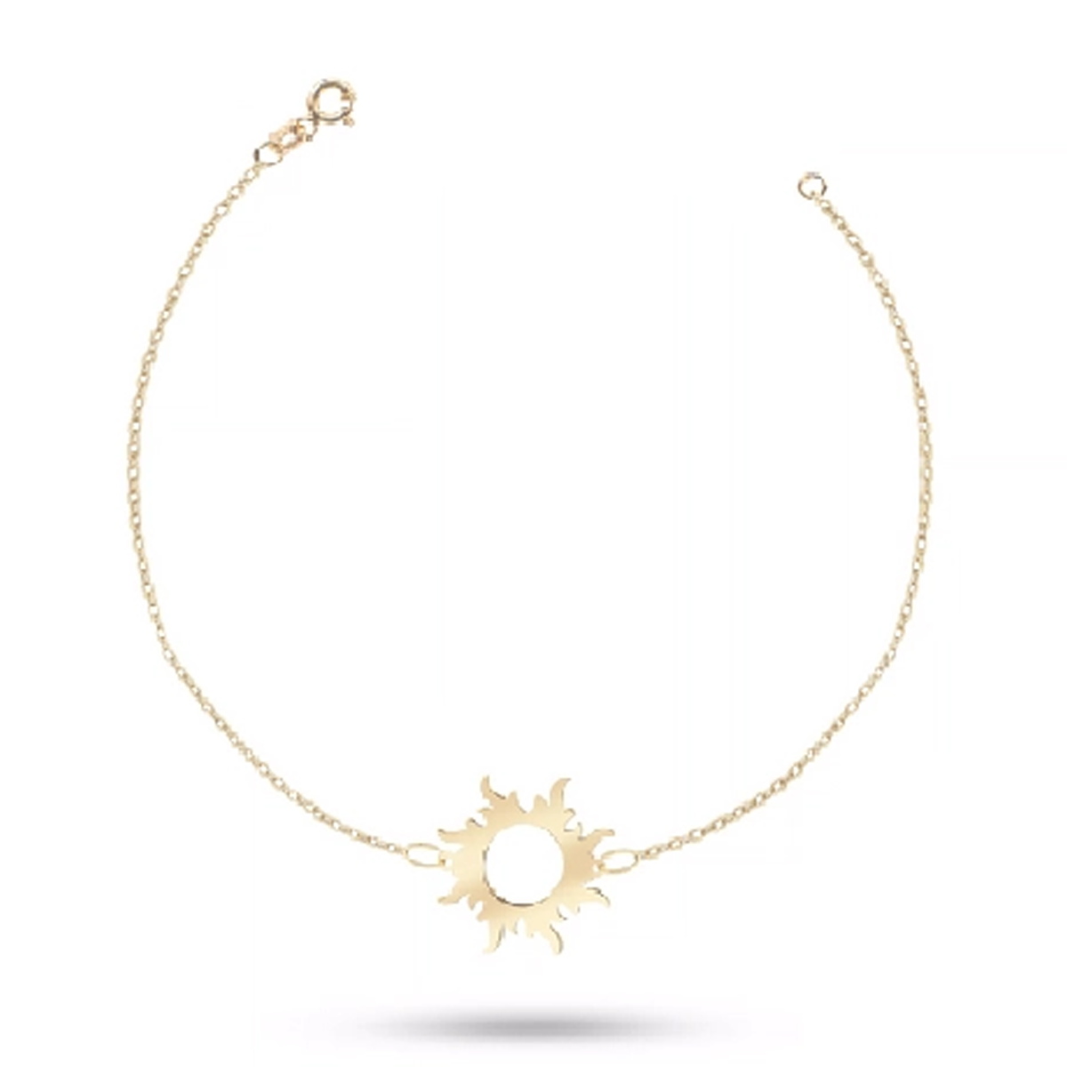 دستبند طلا 18 عیار زنانه اپال گلد مدل خورشید دستبند طلا 18 عیار زنانه اپال گلد مدل خورشید