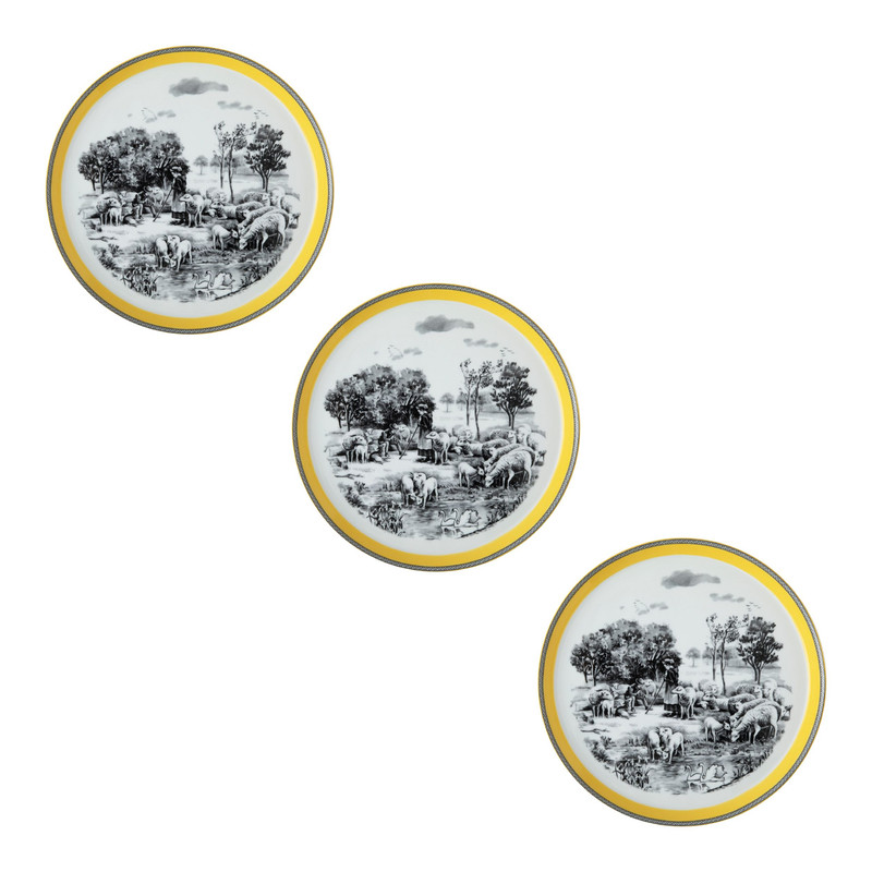 بشقاب غذاخوری زی مدل فرم اس 27 ویلیج درجه عالی بسته سه عددی