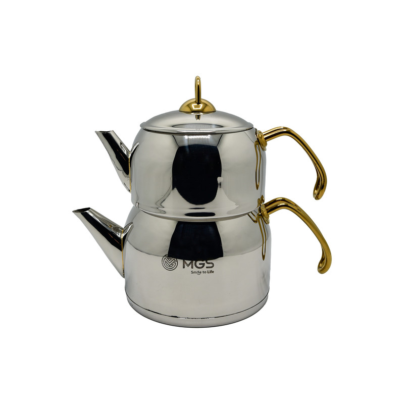 ست کتری و قوری ام جی اس طرح استیل طلایی کد K41014 ست کتری و قوری ام جی اس طرح استیل طلایی کد K41014