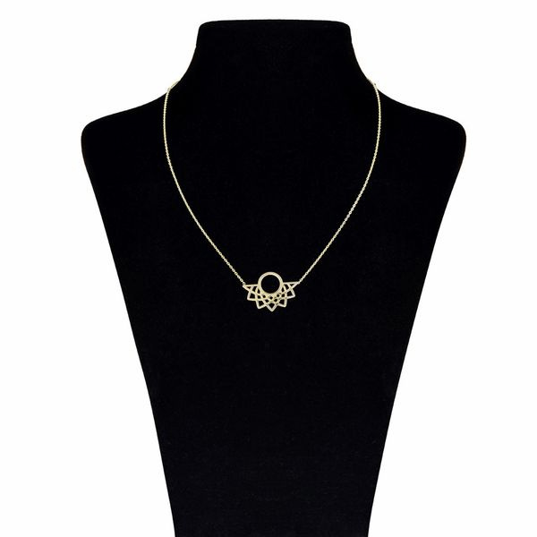 گردنبند طلا 18 عیار زنانه شمیم گلد گالری مدل خورشید
