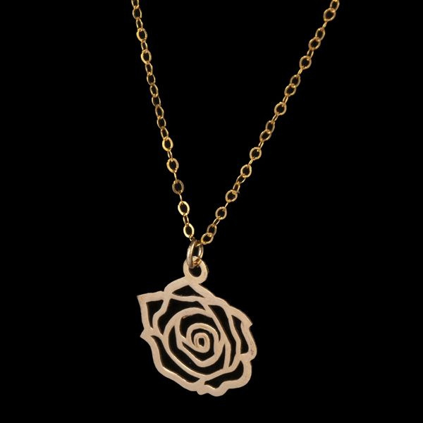 گردنبند طلا 18 عیار زنانه شمیم گلد گالری مدل گل گردنبند طلا 18 عیار زنانه شمیم گلد گالری مدل گل