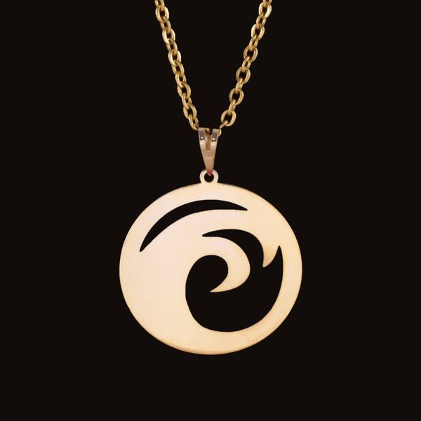 گردنبند طلا 18 عیار زنانه شمیم گلد گالری مدل موج