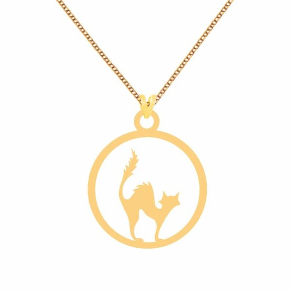 گردنبند طلا 18 عیار زنانه شمیم گلد گالری مدل گربه گردنبند طلا 18 عیار زنانه شمیم گلد گالری مدل گربه