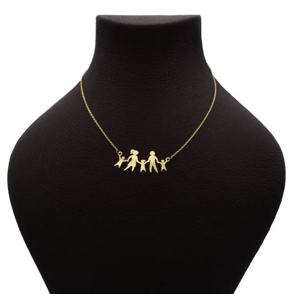 گردنبند طلا 18 عیار زنانه شمیم گلد گالری طرح خانواده کد 692M389 گردنبند طلا 18 عیار زنانه شمیم گلد گالری طرح خانواده کد 692M389