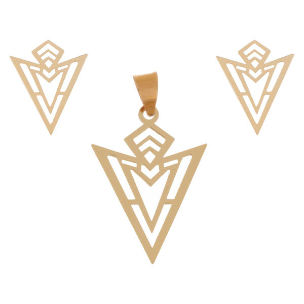 نیم ست طلا 18 عیار شمیم گلد گالری مدل SHR025 نیم ست طلا 18 عیار شمیم گلد گالری مدل SHR025